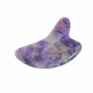 Amethyst Gua Sha Tool Heart-Shaped nature stone Gua Sha Scraping Board Heart-Shaped Facial Massager For Body Care Skin Lifting - Product Image 1