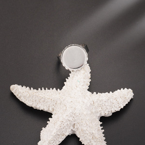 Adjustable Stainless Steel Ring Jewelry Accessories Bezel <strong>Setting</strong> on Ring Shank <strong>Empty</strong> Cabochon Base Rings for Men - Product Image 3