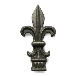 Nova ornamental ferro forjado alças de ferro fundido e finais