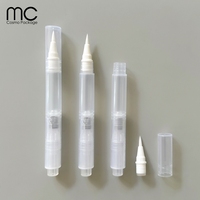 C202+K03 Stylo vide personnalisé en gros de 2 ml, mini-stylo à huile pour cuticules avec tête de brosse pointue, stylo en plastique de 2 g pour dissolvant de vernis à ongles