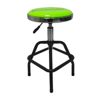 Tabouret d'atelier robuste à hauteur réglable, siège rond rembourré en mousse PU, pour garage, atelier, entrepôt, usine, poste de travail