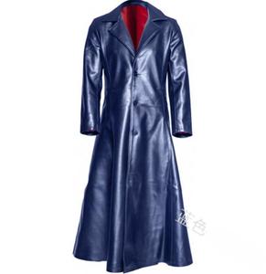Ecowalson Abrigo Largo <span class=keywords><strong>de</strong></span> Cuero para Hombre, Estilo Gótico Punk, Chaqueta Larga <span class=keywords><strong>de</strong></span> Invierno, Abrigo <span class=keywords><strong>de</strong></span> <span class=keywords><strong>Vampiro</strong></span> Gótico, Capa <span class=keywords><strong>de</strong></span> Caballero Oscuro, Abrigo con Capucha Estilo Capa - Product Image 3