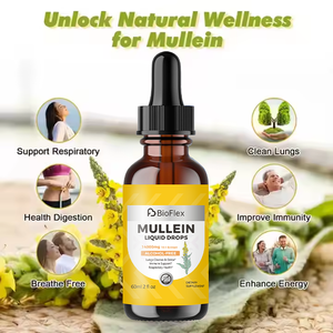 Gouttes liquides d'extrait de plantes naturelles personnalisées 60ml 1400mg de feuille de molène pour le nettoyage détox des poumons adultes - Product Image 3