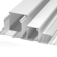 Goulotte de câblage électrique en PVC à fentes, gaine de câblage, canal de câblage, gestion des fils pour panneau de commande, résistant à la chaleur, OEM