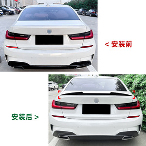 Bmw Rear Spoiler Blade Style Piano <b>Black</b> Carbon Fiber Texture For 3 Series G20 320i 325i 2019+ Trunk <b>Wing</b> - Product Image 4