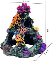 Ensemble de récifs coralliens colorés en gros, ornement de décoration pour aquarium, montagne de corail en résine pour aquarium, accessoires de décoration