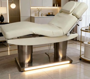 Cama de Masaje de Lujo con 4 Motores, Base Dorada, Cama Cosmética con Función de Calefacción, Cama de Belleza Eléctrica con Puerto de Carga USB y Decoración Luminosa - Product Image 2