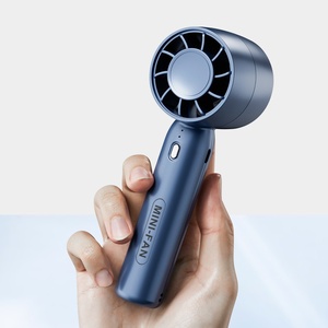 New Portable Handheld Fan High Speed Turbo Fan Rechargeable Personal Fan With <b>Plastic</b> Body For Travel Outdoor Home Office - Product Image 3