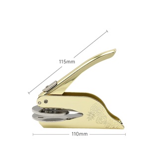 Cầm tay 4.2cm (1.6 inch) thép không gỉ embosser con dấu tem cho dập nổi trang trí thiết kế trên cuốn sách phong bì Khăn ăn - Product Image 4