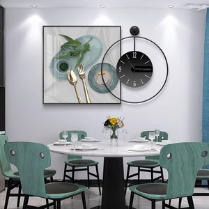 Reloj de Pared de Cristal Moderno <span class=keywords><strong>para</strong></span> Sala de Estar, con Acabado Metálico de Alto Brillo, 60+50CM, Silencioso, Personalizable, Dropshipping - Product Image 2
