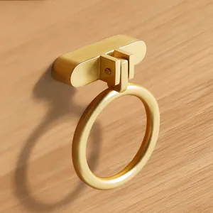 Qiansi Luxus Messing Zink legierung Ring Drop Pulls für Möbel Dreawer Kommode Schrank tür Runde Griff Knöpfe ziehen