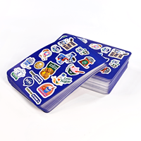 Lembar Stiker Kustom Vinyl Tahan Air Die Cut Label Stiker Lembar Logo Personalisasi Kartun Anak-anak Hewan Unicorn Hadiah Pesta