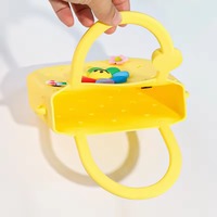 Tas Anak DIY dengan Kancing, Tas Tangan Silikon Tahan Air, Tas Penyimpanan untuk Perjalanan Luar Ruangan dan Berenang, Tas Selempang Anak