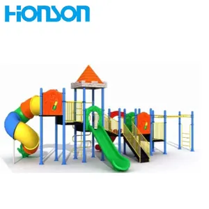 Custom Outdoor Play Area Slide Plastic Playground Fun Toys Kids Play Exercise Park Amusement