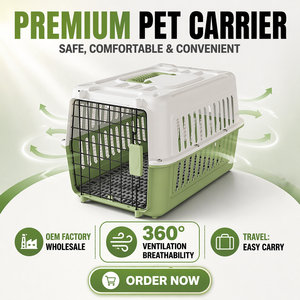 Jaula de Transporte para Mascotas, Estándar <span class=keywords><strong>IATA</strong></span>, de Plástico, Transpirable, Plegable, Ecológica, Portátil, para Perros y Gatos, 10 kg - Product Image 3