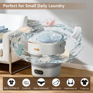 Mini Lavatrice Portatile Pieghevole <span class=keywords><strong>con</strong></span> 3 Modalità di Lavaggio per Biancheria Intima, Vestiti per Bambini e Altri Piccoli Oggetti, Ideale per Appartamenti - Product Image 2