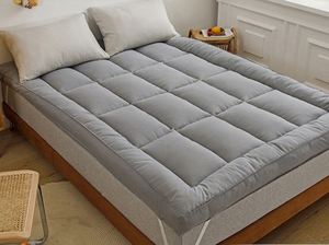 <span class=keywords><strong>Matelas</strong></span> simple en fibre de polyester de couleur unie. Conception à double couche. Lavable. Comptage de fils 600TC. Tapis pliable. Soulage les douleurs dorsales. - Product Image 5