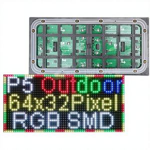 P5 Outdoor <span class=keywords><strong>RGB</strong></span> Vollfarb-SMD2525 <span class=keywords><strong>LED</strong></span>-Modul Videowand <span class=keywords><strong>LED</strong></span>-Bildschirm 1/8 Scan 64x32 <span class=keywords><strong>Pixel</strong></span> HUB75 - Product Image 1