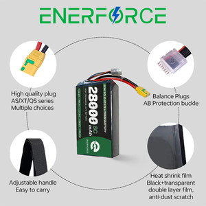 Enerforce 6S 22.2V 28000Mah 5c Rc Drone Batterij Oplaadbare Lithium-Ion Batterij Voor Irrigatie Drones" - Product Image 3