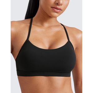 Premium YOGA Butterluxe da donna reggiseno sportivo con spalline imbottito Racerback basso per allenamento a impatto Top Spaghetti cinturino sottile medio - Product Image 1