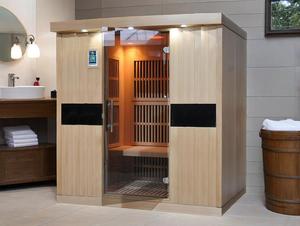 <span class=keywords><strong>Sauna</strong></span> de jardín de infrarrojo lejano de diseño moderno para 4 personas, <span class=keywords><strong>sauna</strong></span> de vapor seco para exteriores con certificación ETL, con madera maciza de cicuta, Compra ahora - Product Image 3