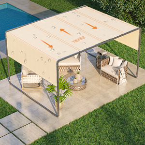 כחול בחוץ גינה חצר חצר חצר חצר חופה לשמיים מרפסת גג 10 שנים אלומיניום ידני עבור אוהל פרסום - Product Image 2