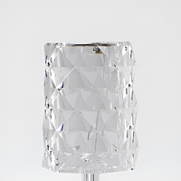 Lampe de nuit en cristal diamant, lampe LED à commande tactile, lumière ambiante scintillante pour chambre à coucher, restaurant, cadeau