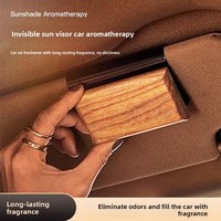 Clip diffuseur de parfum de voiture en bois massif de luxe, design minimaliste moderne, pour diffusion discrète de parfum naturel