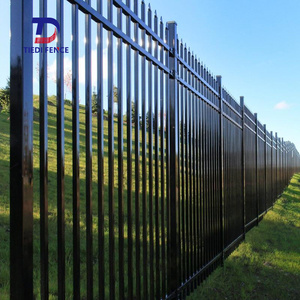 Meilleur prix, panneaux de clôture en fer à pointes, extérieur, pas de rouille, 8 pieds de haut, clôture en fer forgé pour patio et <span class=keywords><strong>portail</strong></span> <span class=keywords><strong>coulissant</strong></span> pour la maison - Product Image 1