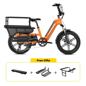 Bici <span class=keywords><strong>Cargo</strong></span> Elettrica Ibrida con Telaio in Alluminio EU, Sensore di Coppia 750W, Coda Lunga per 2 Bambini, Batteria al Litio 48V, E-<span class=keywords><strong>bike</strong></span> per Pendolari Urbani - Product Image 6