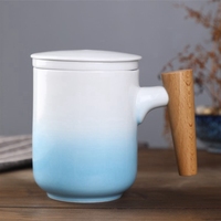Nouvelles idées de produits 2022 tasses à café en céramique de 350ml en gros tasses à thé en céramique chinoises personnalisées avec infuseur