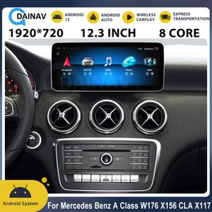 Autoradio Android 13 12,3 pouces pour Mercedes Benz Classe A W176 X156 CLA X117 2016-2019 Écran tactile GPS Navigation Player - Product Image 2