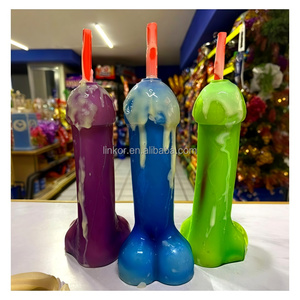 Verre à coup unique personnalisé de 400ml jouets sexuels féminins coquette conception personnalisée accessoire à boire en forme d'organe génital masculin - Product Image 1