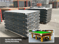 Table de billard en ardoise noire personnalisée, dalles de billard, dalles de snooker, 12 pieds 2 pouces, dalles de pierre d'ardoise en gros pour table de billard