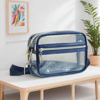 Sac à main transparent approuvé pour les stades, nouveau design été 2025, vente en gros, petit sac bandoulière en PVC pour femmes, pour concert
