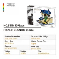 Meilleures ventes OEM en gros Blocs de construction ABS style campagne française Kit de modélisme créatif Échelle 1:1 Jouet éducatif DIY pour