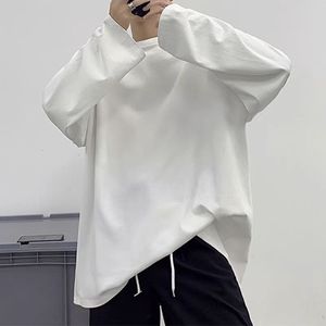 Wholesale Custom Logo 100% Cotton Heavyweight Long Sleeve 250gsm Men's Long Sleeve O-Neck T-Shirt 100% Cotton Knitted T Shirt - Product Image 4