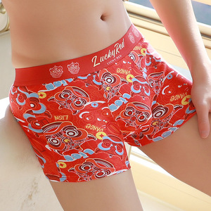Nuovi Boxer Sportivi da Uomo in Cotone Lavorato a Maglia, Taglie Forti, Rossi, Modello Boyshort - Product Image 2