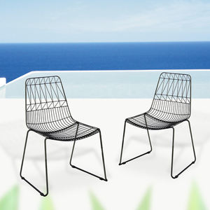 Chaise à fil créative, fauteuil doré à empiler, en acier chromé, fauteuil <span class=keywords><strong>bertoia</strong></span> moderne avec flèche métallique, couleur or - Product Image 2