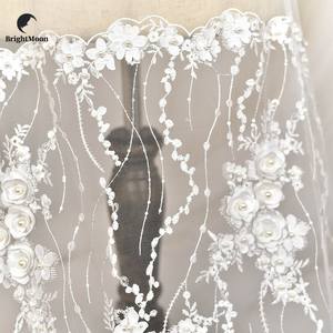 Tessuto di pizzo europeo di fascia alta 3D <span class=keywords><strong>fiori</strong></span> <span class=keywords><strong>Chiffon</strong></span> perline <span class=keywords><strong>per</strong></span> unghie tessuto di pizzo <span class=keywords><strong>per</strong></span> abito da sposa - Product Image 4