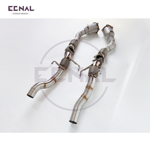 Downpipe e Tubo Anteriore in Acciaio Inox per <span class=keywords><strong>Porsche</strong></span> <span class=keywords><strong>Cayenne</strong></span> 957 3.6L 4.8L 4.8T (2006-2010), Spessore 1.5mm - Product Image 4