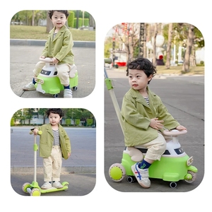 รถผลักของเล่นสำหรับเด็กขนาดเล็กรถสกู๊ตเตอร์เด็กแบบ3 in 1รถฝึกความสมดุลดีไซน์ใหม่ - Product Image 6