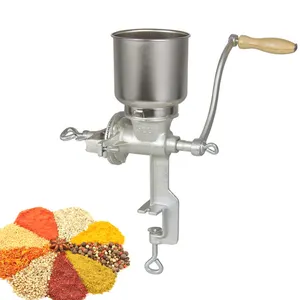 Manual Grain Coffee Wheat Nuts Corn Grinder Flour Mill Grinding Machine with Wooden Handle