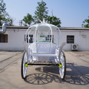 Carroza Eléctrica ZOWN con Forma de Calabaza, Blanca, sin Caballos, para Turismo, Bodas y Eventos - Product Image 6