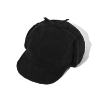 Gorro de Invierno de Forro Polar con Visera Plana, 100% Poliéster, Gorro Ushanka con Orejeras Plegables, Gorra de Béisbol Suave de 5 Paneles