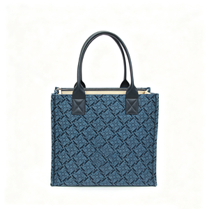 Elegant Ladies Retro Pattern Tote Bag With Leather Handle Large Space <b>Handbag</b> For <b>Laptop</b> Documents Commute - Product Image 1