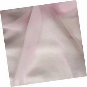 Natural Pure Pink Solid Color Dyeing from Factory 6A Silk GGT Crinkle Chiffon Georgette Fabric for Women Saree Dress Garment