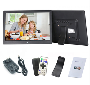14" LED Digital Photo Picture <b>Frame</b> HD 1280x800 Scroll Caption Alarm Clock with Full Function Remote Control Plastic MP4 - Product Image 2