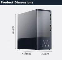 Système de filtration d'eau intelligent sans réservoir à osmose inverse OEM 4-5 étapes en plastique 600 GPD, écologique, avec TDS en temps réel pour évier électrique