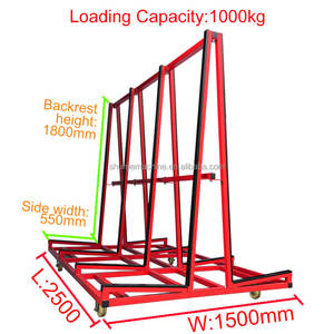 Soporte de vidrio para transporte de piedras, carrito de transporte de 2,5 metros, marco de puerta, carrito móvil - Product Image 2